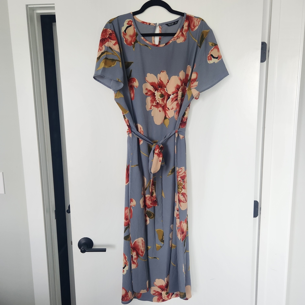 Floral Gray Dress